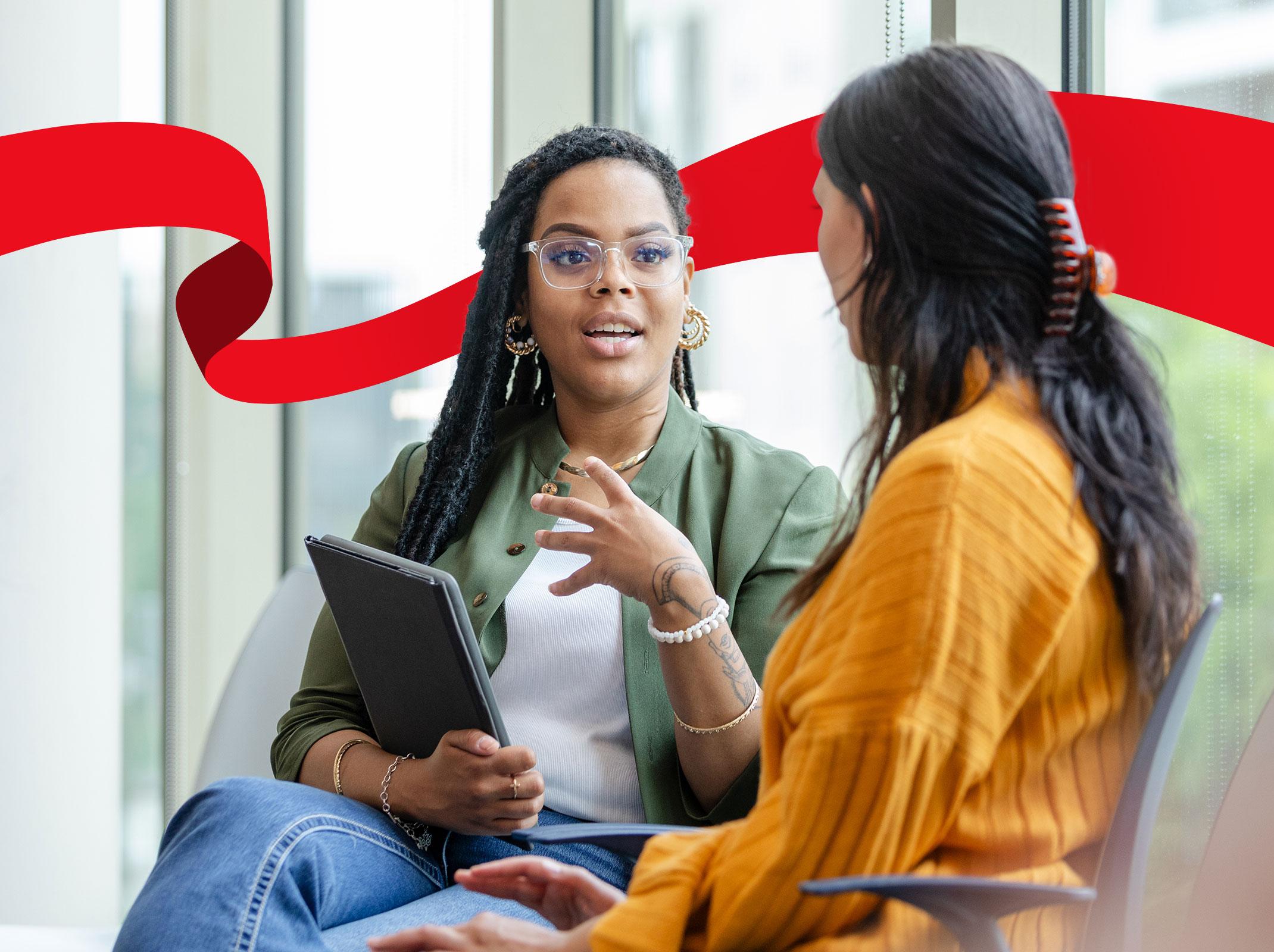 Business professionals having an emotionally intelligent conversation